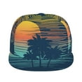 thumbnail image 2 of Haiem Palm Trees Classic Snapback Cap Flat Bill Hat Baseball Cap Adjustable Size Cotton Dad Hat, 2 of 9