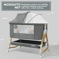 thumbnail image 3 of HARPPA 3 in 1 Baby Bassinet Bedside Sleeper, Height Adjustable, Easy Folding, Gray, 3 of 6