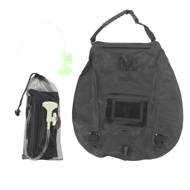 Bolsa de ducha L, bolsa de baño calentada por el sol con energía solar de 20 litros para exteriores Bolsa de ducha solar con cabezal diseñado para profesionales