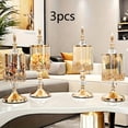 thumbnail image 3 of 3-Pcs Plant-Themed Glass Candy Jars - Polished Metal Lids for Seasonal Holiday Home Decor, 3 of 9