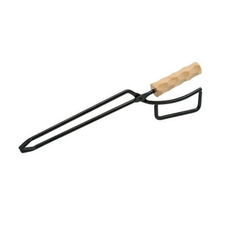 

Barbecue Charcoal Clip Iron Wooden Handle Anti-Scalding Outdoor Camping Barbecue Bonfire Stove Fireplace Tongs