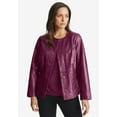 thumbnail image 4 of Jessica London Women's Plus Size Leather Lady Jacket, 4 of 5