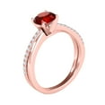 thumbnail image 3 of Mauli Jewels 1.00 Carat Natural Red & White Diamond Solitaire Twisted Shank Engagement Ring In 18K Solid Rose Gold, Ring Size 7.5, 3 of 6