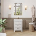 thumbnail image 2 of Leon 24" Single Bathroom Vanity in Washed White w/Lightning White top & Mirror, 2 of 14