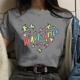thumbnail image 3 of Camiseta con estampado del regimiento Heartstopper para mujer, camisa informal de cuello redondo personalizada, nueva moda, 3 of 5