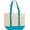 Turquoise, variant on 100% Cotton Heavy Duty Expandable two-tone gusseted Reusable Tote Bag Front Pocket, Machine Washable Size 14 x 19 x 6 inch.