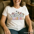 thumbnail image 2 of Retro Flowers Grandma T-Shirt, White Floral Tee Gift for Mothers Day, 2 of 6