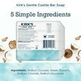 Kirk's 4Pack Bar Soap, Fragrance Free with 100 Premium Coconut Oil