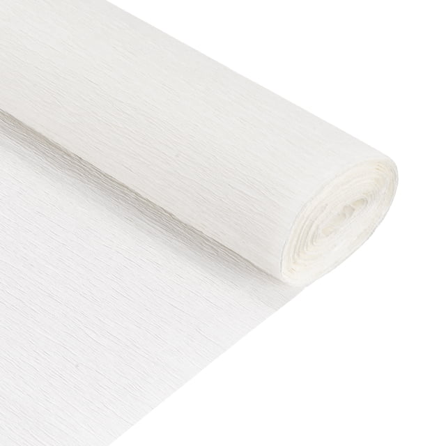 Unique Bargains Rouleaux de Papier Crêpe 7,5 Pi de Long 20 Pouces de Large, Blanc, Lot de 2