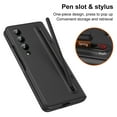 thumbnail image 2 of for Samsung Galaxy Z Fold 3 5G Case with Magnetic Hinge Protection, Kickstand & Pen Slot & Stylus & Tempered Glass Screen Protector Slim Shockproof Protective Case for Z Fold 3, Black, 2 of 7