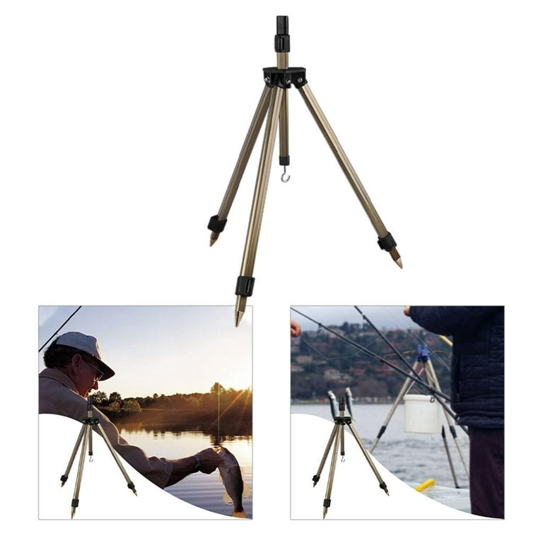 Fishing Rod Holder Retractable Collapsible Tripod Stand Pole