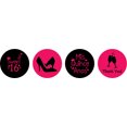 thumbnail image 2 of Darling Souvenir chocolate Candy Labels Quinceanera 16 Birthday Stickers 190 Pcs DIY-Black & Pink, 2 of 2