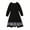 Black, variant on Cowsor Muslim Girls Dress for Kids Long Sleeve Islamic Prayer Abaya Dress Maxi Kaftan Thobe with Hijab 2PCS Modest Clothes