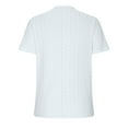 thumbnail image 5 of iHengLiXing Clearance Spring Plus Size Tops for Womens Dressy Casual Women Summer Casual T-shirt Solid-Neck Hollowed-out Short Sleeve Pullover Blouse White L, 5 of 6