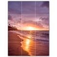 thumbnail image 1 of Picture-Tiles.com: Sunset Ceramic Tile Wall Mural WAL500965-34S. 12.75"W x 17"H using (12) 4.25" x 4.25" Ceramic Tiles-Satin Finish, 1 of 3