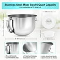 thumbnail image 6 of Suitable for Kitchenaid 6QT stainless steel mixing bowl, suitable for 5-6QT lifting kitchen machine with handle, 6 of 6