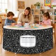 thumbnail image 4 of Hidden Elastic Easy Care Table Skirt 180x75cm, Seasonal Decor Cover For Indoor Holiday Party Event Use, 4 of 4