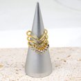 thumbnail image 2 of Anillos de oro para mujer, anillos ajustables delicados de plata chapada en oro de 14 quilates MFZFUKR CPB-US-PSF1340-2, 2 of 5