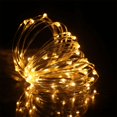 thumbnail image 1 of Cadena de luces LED de alambre de cobre de 10 m con 8 funciones, control remoto, resistente al agua, caja de batería, luz de estrella, decoración navideña, 1 of 4