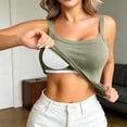 thumbnail image 2 of Camisole Tops for Women Built in Bra Adjustable Spaghetti Strap Workout Yoga Shirts Basic Tank Tops Layer Padded Bra, 2 of 7