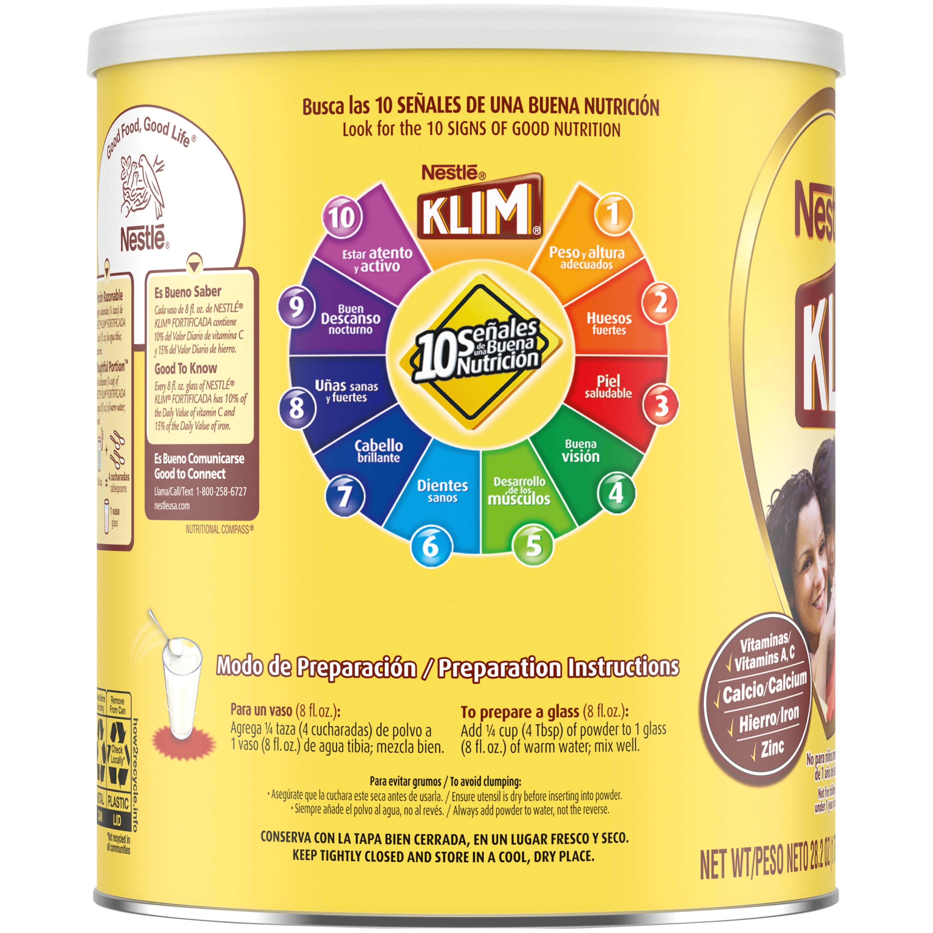 Nestle Klim Fortificada Dry Whole Milk Powder, 28.2 oz – Beauty ...