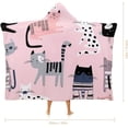 thumbnail image 2 of Cloak Hooded Blanket Wearable Blanket Cartoon Cat Lightweight Super Cozy Soft Fleece Throw Blankets Hoodie, 2 of 6
