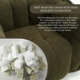 thumbnail image 6 of Tabaray Bean Bag Sofa and Bean Bag Chair with Ottoman, Twin Size Bean Bag Chairs for Adults, Bean Bag Couch Lazy Sofa Chair with Armrests for Living Room, Bedroom, Gaming Room, Apartment Olive Green, 6 of 13