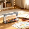 thumbnail image 5 of Linnome Transparent PVC Stationery Bag Waterproof Large Capacity Pencil Pouch - Clear Triangular Teens Pen Bag with Zipper & Loop - Exam Office Travel Makeup Organizer Case, 5 of 6