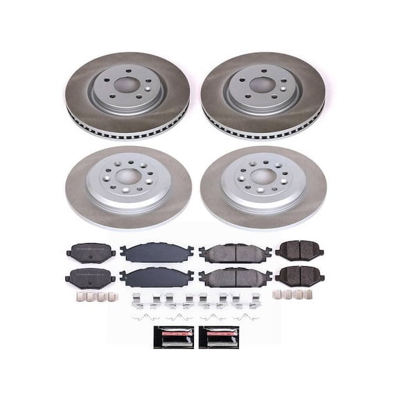 Front and Rear Brake Pad and Rotor Kit - Compatible with 2011 - 2019 Ford Explorer - Power Stop