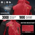 thumbnail image 6 of TACVASEN Men's Winter Ski Snow Jackets Heavyweight Waterproof Warm Fleece Hiking Coat with Hood Multi-Pockets Red XL, 6 of 7