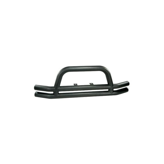 Rugged Ridge 11561.01 Double Tube Bumper, Front, 3 Inch, Black; 76-06 Jeep CJ/Wrangler YJ/TJ Fits select: 1977,1979-1980 AMERICAN MOTORS JEEP