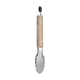 thumbnail image 1 of Pinzas de acero inoxidable para alimentos | Mango ergonómico de madera de 44 cm | Agarre antideslizante de alta resistencia | Bordes festoneados para servir pan y bistec | Utensilio de cocina con, 1 of 4