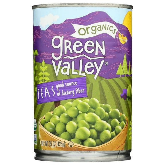 Green Valley Organic Peas No Salt Added 15 oz