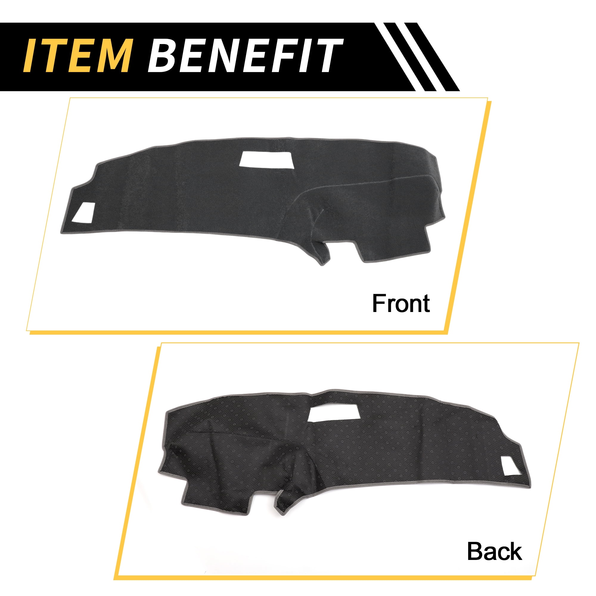 Unique Bargains Non-Slip Dashboard Cover for Ford for Ranger 1989-1994 Gray