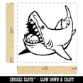 thumbnail image 2 of Toothy Great White Shark Self-Inking Rubber Stamp Ink Stamper - Black Ink - Small 1 Inch, 2 of 7