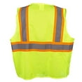 thumbnail image 2 of Cordova Type R, Class II, Lime Mesh Surveyors Vest, Zipper Closure, Two-Tone Contrasting Reflective Tape, Pockets Two Outside Chest, Two Outside Lower, Two Inside Lower, Mic Tabs, 2X-Large, 2 of 2