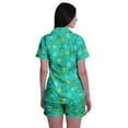 thumbnail image 4 of Moomaya Ensemble de Nuit pour Femmes à Manches Courtes, Chemise-Short à Boutons et Short, 4 of 6