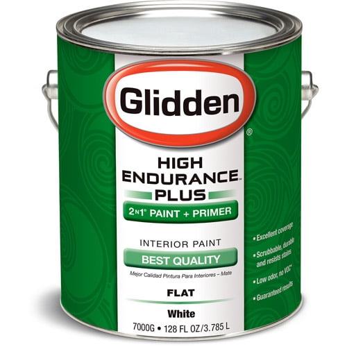 Glidden High Endurance Plus Interior Flat Paint White 1 Gallon Walmart Com Walmart Com