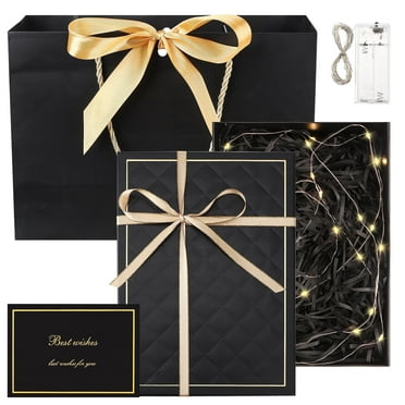 LUIISIS Valentines Empty Fillable Gift Boxes with LED Light, 10"x7"x3.3" Gift Boxes for DIY Valentine's Day Gift Chocolate Packaging