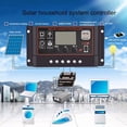 thumbnail image 2 of 3X 100A Solar Charge Controller Solar Panel Controller 12V 24V LCD Display Solar Panel Battery Regulator with USB Port,3 x Solar Controller,Black, 2 of 6