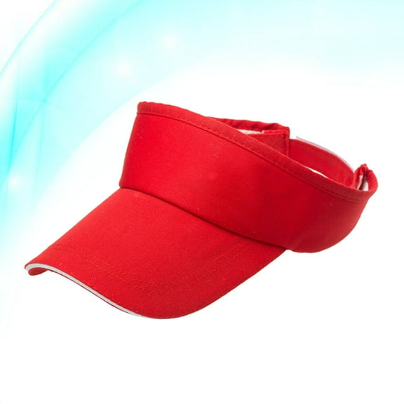 UPKOCH Sports Sun Visor Hats for Travel Exercises Red Cotton Anti-Sunburn 1Set 11.8x5.9x0.4in