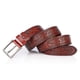 thumbnail image 4 of Cinturón masculino Qarigey liso resistente al desgaste PU Rojo marrón 115cm, 4 of 6