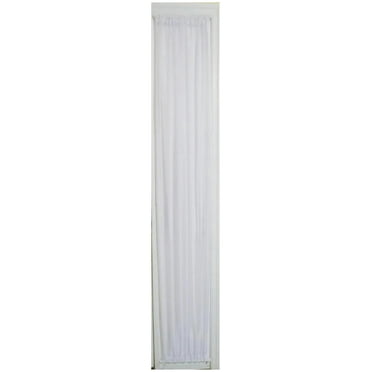 VOILE WHITE SHEER SIDELIGHT CURTAIN 36" X 82" LENGTH ROD POCKET TOP AND BOTTOM