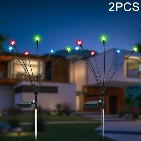 

Solar LED Star Firefly Swing Lights IP65 Waterproof Outdoor Garden Walkway Decorative Lights 2PCS