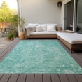 thumbnail image 6 of Addison Rugs Chantille Indoor/Outdoor Transitional Abstract Teal Washable Rectangle Rug, 5' x 7'6", 6 of 6