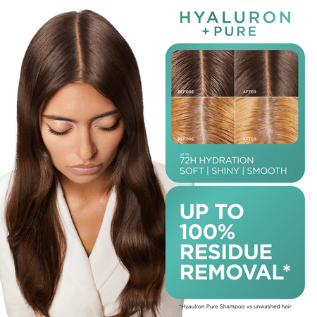 L'Oreal Paris Elvive Hyaluron Pure Shampoo and Conditioner Set for Oily Hair, 13.5 fl oz