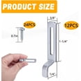 thumbnail image 2 of 12 Pcs A 148 Steel Sliding Screen Door Latch Strikes, Screens Door Strike Plate with 1/4 Inch Hook Projection, Adjustable Sliding Screen Doors Latch Replacement to Lock Repair, 2 of 7