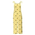 thumbnail image 4 of Cavosen Overalls for Women Oversized Yellow Jumpsuits Wide Leg Long Overalls with Pocket Print Lightweight Summer Work Rompers, 4 of 5