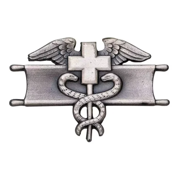U.S. Army Expert Field Medical Badge Genuine Silver Oxidized Regulation Size