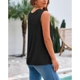 thumbnail image 3 of BTFBM Sleeveless Sweater Tops for Women Crew Neck Lightweight Casual Loose Tank Summer Outfits Fashion Clothing, 3 of 7